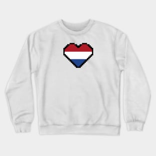 Dutch Flag Pixel Art, Flag of the Netherlands pixel art Crewneck Sweatshirt